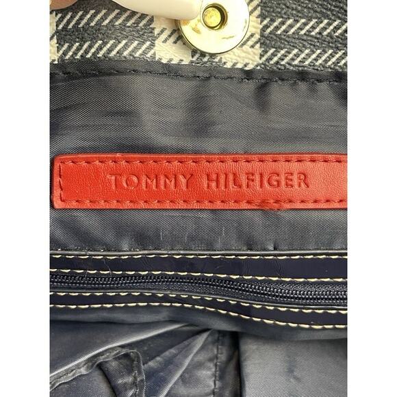 New With Tag Tommy Hilfiger Plaid Bag Satchel Fabric Purse Super Cute! Rare Y2K - Picture 8 of 11